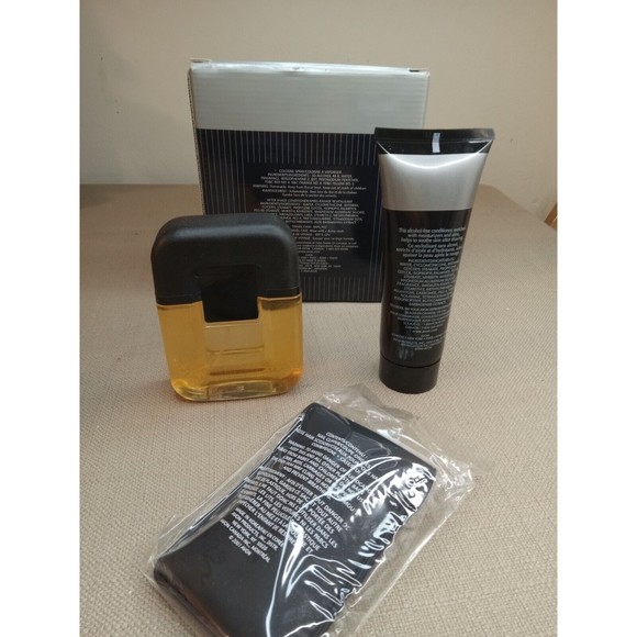 AVON 2000 BLACK SUEDE GROOMING GIFT SET..COLOGNE SPRAY, AFTER SHAVE, NAIL , - Picture 3 of 5